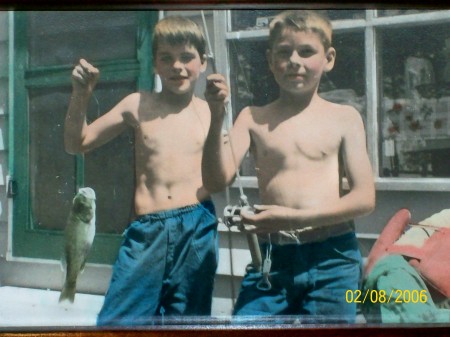 John Fisher and I at Little Cedar Lake 1955