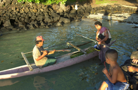 Fishing canoe, Manono Island Samoa 2003