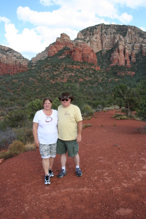 Lynn & Mike on Top of Indian Vortex Sedona Az.