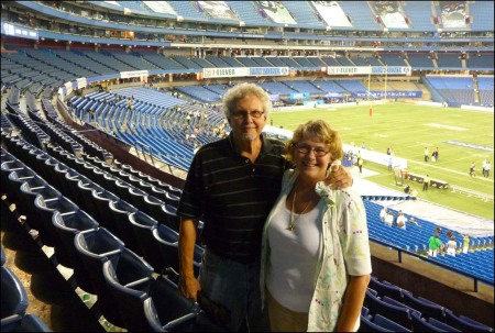 Peter and I at an Argos Game 2008 - they lost