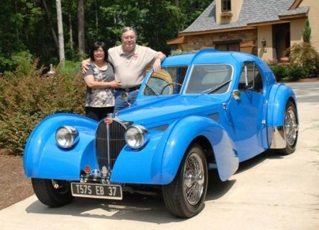 Diane & Charles with the 1937 Bugatti Atlantic