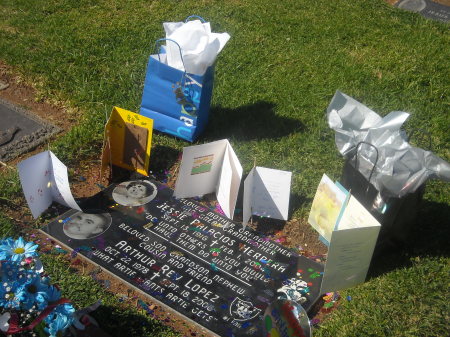 visiting my son's grave on his 31st b-day