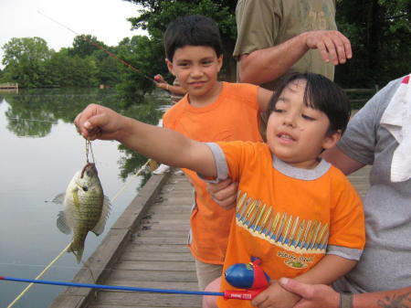 Jacob & his first Fish