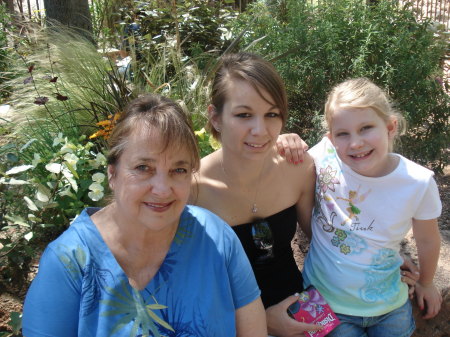 my mom and girls disneyland 2009