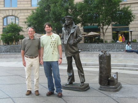 Dick & son Rob at Navy Memorial Wash D.C.