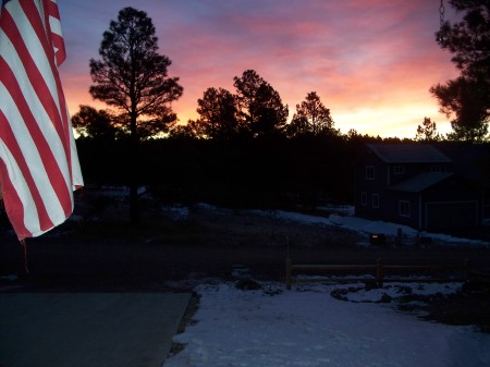 sunset from front porch