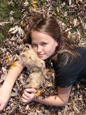 Halee (11) & her dog Spud