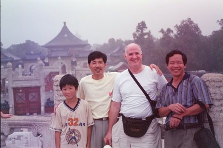 In Beijing, China with new friends
