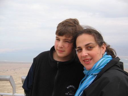 Meg and Ethan (Biz) on top of Masada in Israel