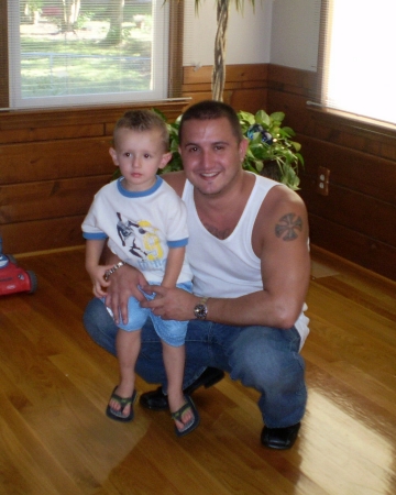 My nephew and his daddy - 2nd birthday