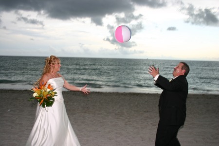 Playing BEACH BALL  at the WEDDING!!!