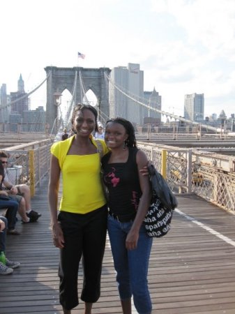 Standing on the Brooklyn Bridge w/ Elyse