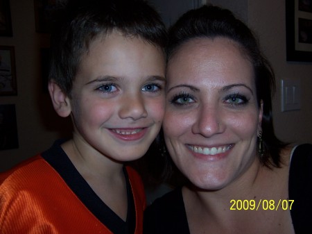 Jaxson & Danette on birthday 8-7-09