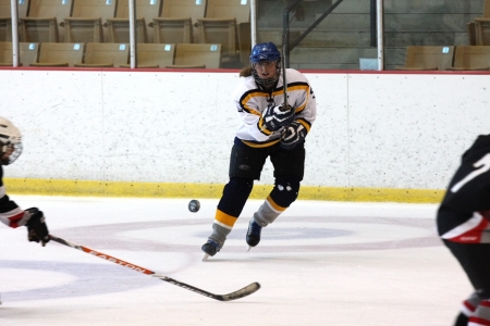 Meghan Playing Hockey