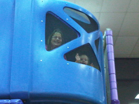 Kenzie and I in play gym at  Mc Dee's