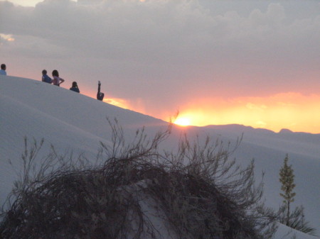 White Sands of NM, at sunset