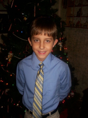 Devan before his Christmas Program