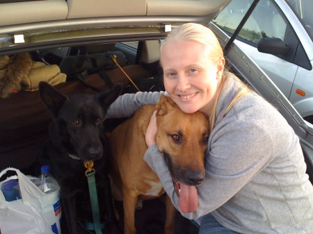 Picking up the dogs from the airport ~ Dec 08