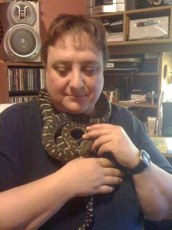 '07 Female Bredli Carpet Python and me