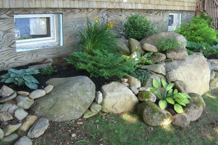 Last Summers Project: a rock garden