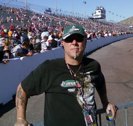 On the track at Nascar