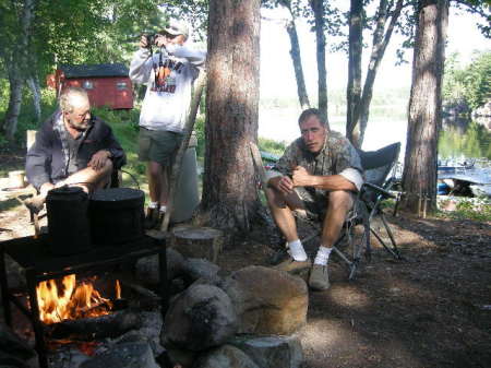 friends at cabin site