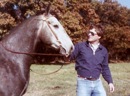 My brother Leslie Cox with his horse