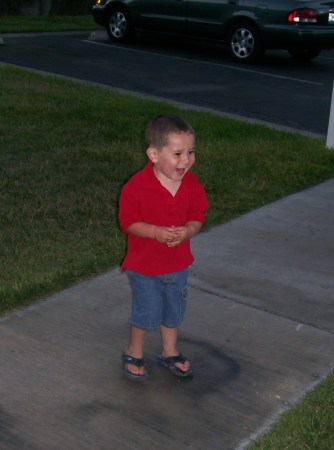 Caiden watching fireworks !!!