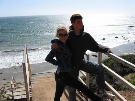 Amanda and Nick at the beach in Malibu