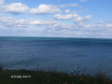 Lake Michigan from the cliff in Crestview