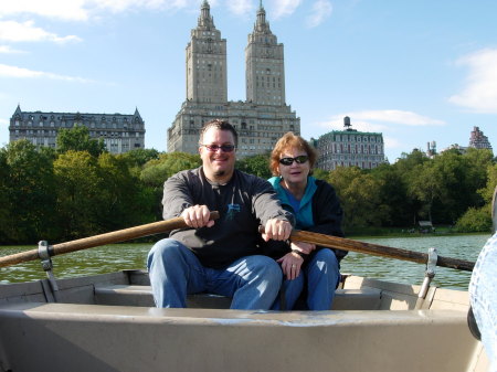 Grammy and Poppi relaxing on Central Park Lake