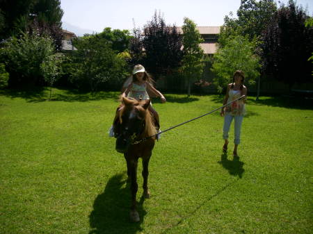Brooke on her pony Danny Boy and me