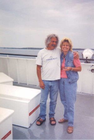 Eric Nash & I on ferry to Washington Island