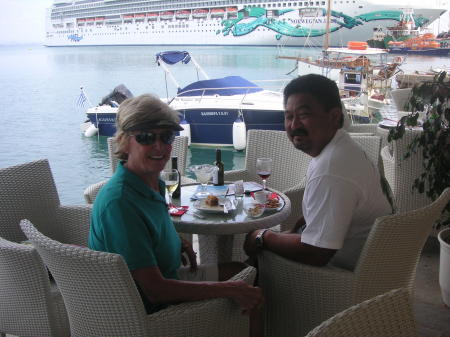 curtis and I in Dubrovnik 9/09, W/ our "boat".