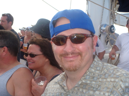Steve on a whale watching trip - Maui 2008