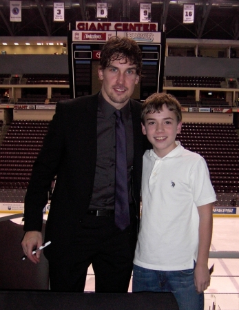 Our forth son Brice with Hershey Hockey Player