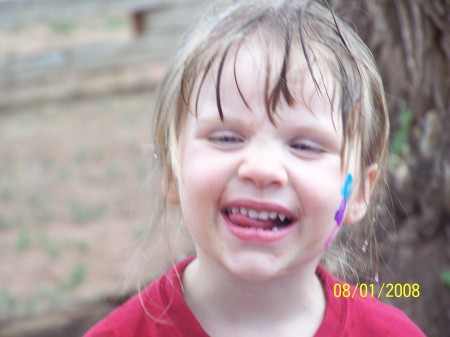 Kendall at her dads office picnic 2008