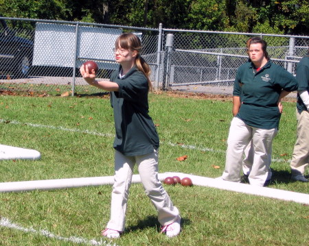 sydney playing bocce