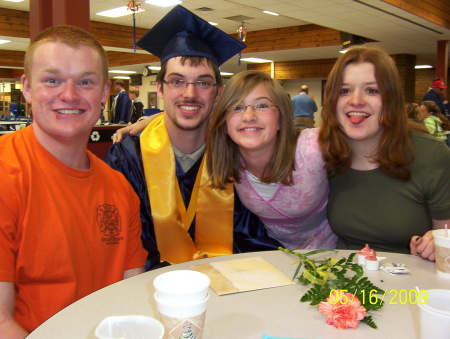 My kids at my sons college graduation