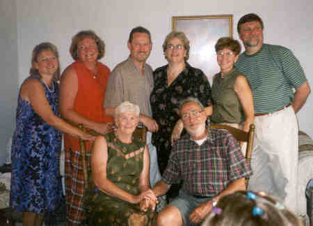 My parents picture 50th wedding,with family