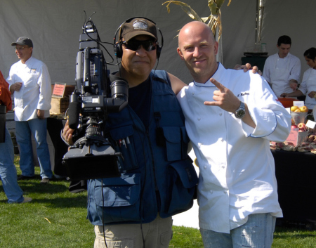 Me and chef Stefan from the show "Top Chef"