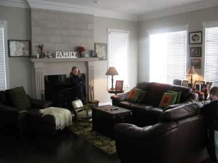 Reagan in family room Chicago Home