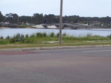 A bridge built with a dip built in.