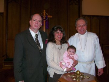 Donald, Anne, Jennifer on her baptism