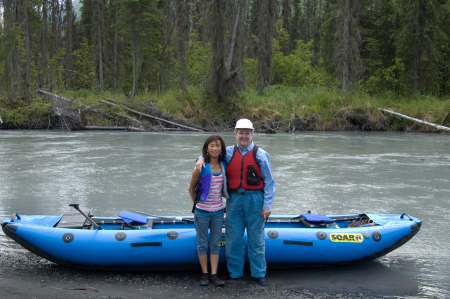 Rainier and I kayaking Eagle River