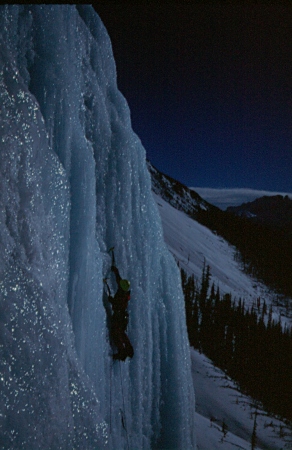 Ice Climbing on the weeping wall - 1996