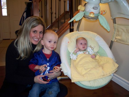 Daughter Emily with nephews Kade and Klark