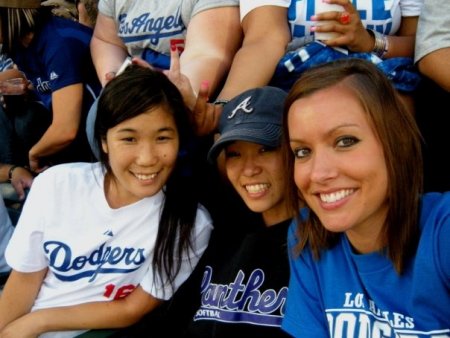 Danielle Mandy Tonya at Angel Stadium