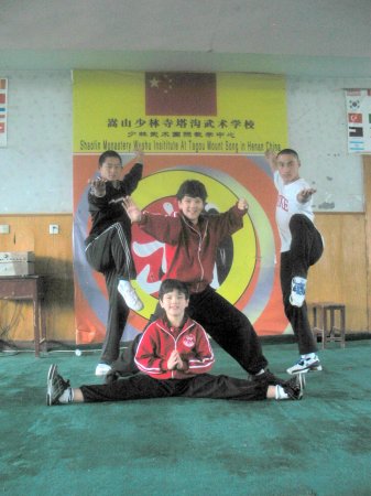 Shaolin coachs with the boys