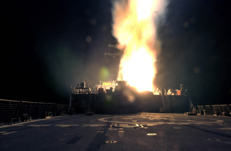 Start of OIF - JSM Fires T-LAM Strike Missiles